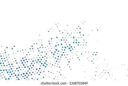 Light Blue, Green vector background with triangles. Decorative design in abstract style with triangles. Best design for your ad, poster, banner.