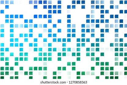 Light Blue, Green vector background with rectangles. Abstract gradient illustration with rectangles. Pattern for busines ad, booklets, leaflets