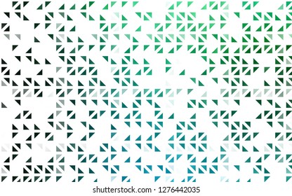 Light Blue, Green vector background with triangles. Beautiful illustration with triangles in nature style. Best design for your ad, poster, banner.