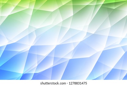 Light Blue, Green vector background with triangles. Abstract gradient illustration with triangles. Pattern for booklets, leaflets