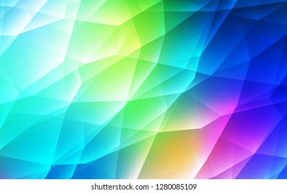 Light Blue, Green vector background with triangles. Beautiful illustration with triangles in nature style. Template for wallpapers.