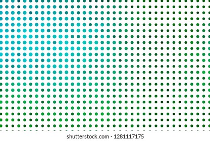 Light Blue, Green vector background with bubbles. Blurred decorative design in abstract style with bubbles. Template for your brand book.
