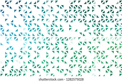 Light Blue, Green vector background with triangles. Glitter abstract illustration with triangular shapes. Smart design for your business advert.