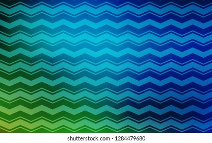 Light Blue, Green vector background with straight lines. Lines on blurred abstract background with gradient. Pattern for ads, posters, banners.