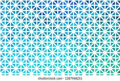 Light Blue, Green vector background with triangles. Illustration with set of colorful triangles. Pattern for busines ad, booklets, leaflets