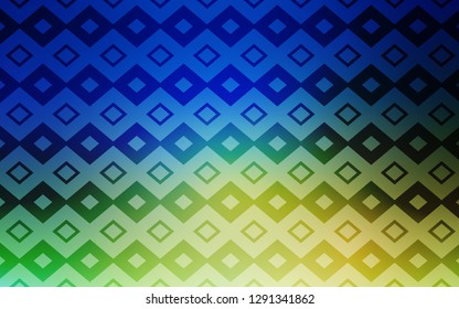 Light Blue, Green vector background with rectangles. Decorative design in abstract style with rectangles. Pattern for commercials.