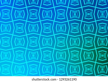 Light Blue, Green vector background with straight lines. Shining illustration with lines on abstract template. Best design for your ad, poster, banner.
