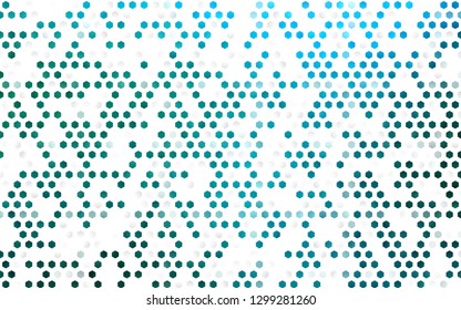 Light Blue, Green vector background with hexagons. Abstract illustration with colorful hexagons. Pattern can for your ad, booklets.