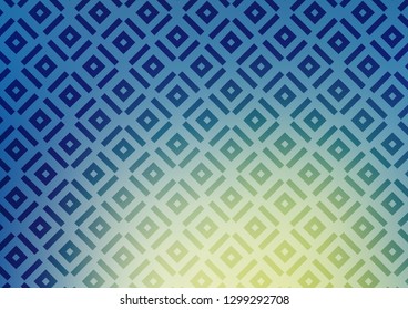 Light Blue, Green vector background with lines, rhombuses. Glitter abstract illustration with colorful lines, rhombuses. Smart design for your business advert.