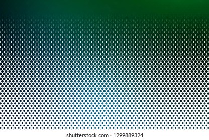 Light Blue, Green vector background with bubbles. Blurred bubbles on abstract background with colorful gradient. Template for your brand book.
