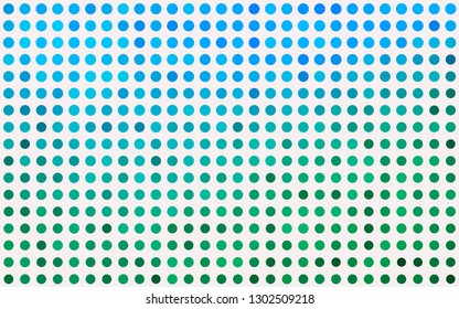 Light Blue, Green vector background with bubbles. Modern abstract illustration with colorful water drops. Pattern of water, rain drops.
