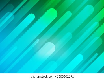 Light Blue, Green vector background with straight lines. Glitter abstract illustration with colored sticks. The pattern can be used as ads, poster, banner for commercial.