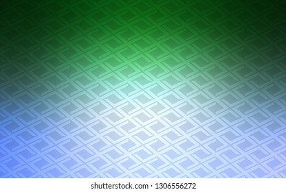 Light Blue, Green vector background with rectangles. Modern abstract illustration with colorful rectangles. Pattern for commercials.