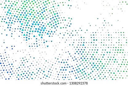 Light Blue, Green vector background with triangles. Modern abstract illustration with colorful triangles. Modern template for your landing page.