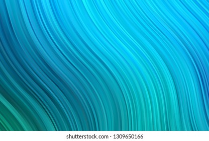 Light Blue, Green vector background with bent lines. Creative geometric illustration in marble style with gradient. Textured wave pattern for backgrounds.