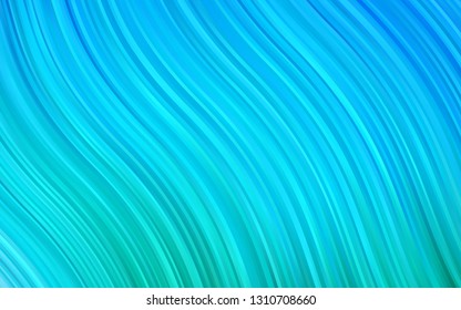 Light Blue, Green vector background with bent ribbons. Blurred geometric sample with gradient bubbles.  A completely new marble design for your business.