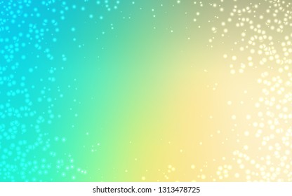 Light Blue, Green vector background with galaxy stars. Modern abstract illustration with Big Dipper stars. Pattern for futuristic ad, booklets.