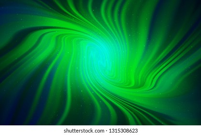 Light Blue, Green vector background with galaxy stars. Modern abstract illustration with Big Dipper stars. Best design for your ad, poster, banner.
