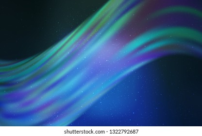 Light Blue, Green vector background with galaxy stars. Shining colored illustration with bright astronomical stars. Pattern for astrology websites.