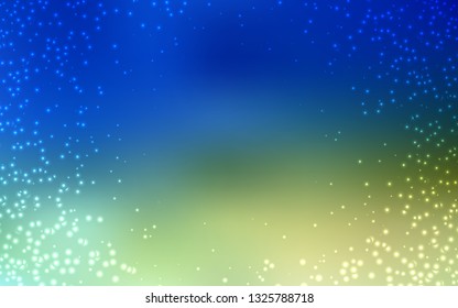 Light Blue, Green vector background with galaxy stars. Modern abstract illustration with Big Dipper stars. Smart design for your business advert.