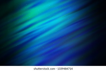 Light Blue, Green vector background with astronomical stars. Modern abstract illustration with Big Dipper stars. Pattern for astrology websites.