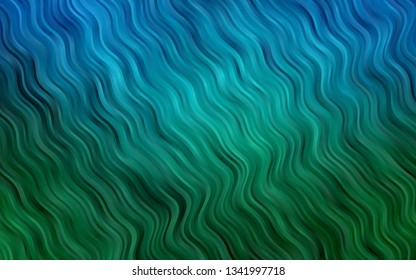 Light Blue, Green vector background with lava shapes. A completely new color illustration in marble style. Marble style for your business design.