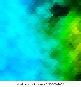 Light Blue, Green vector background with lines. Geometric abstract illustration with blurred lines. Template for your UI design.