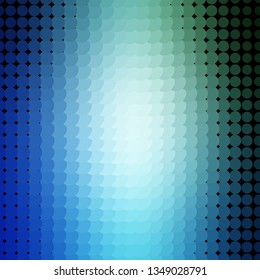 Light Blue, Green vector background with circles. Colorful illustration with gradient dots in nature style. Pattern for booklets, leaflets.
