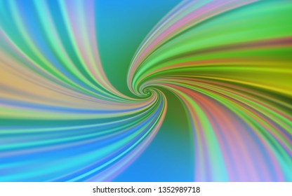 Light Blue, Green vector background with curved lines. Glitter abstract illustration with wry lines. Brand new design for your ads, poster, banner.