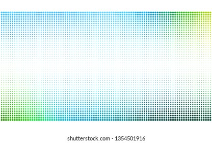 Light Blue, Green vector  background with bubbles. Glitter abstract illustration with blurred drops of rain. New template for your brand book.