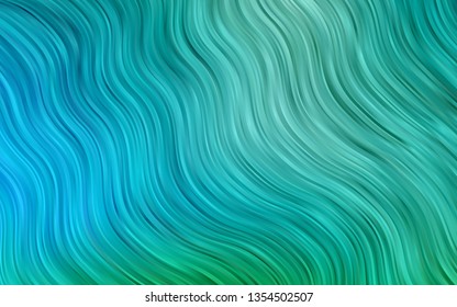 Light Blue, Green vector background with abstract lines. Colorful abstract illustration with gradient lines. Marble style for your business design.