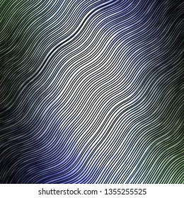 Light Blue, Green vector background with curves. Bright sample with colorful bent lines, shapes. Best design for your posters, banners.