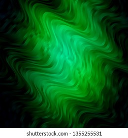 Light Blue, Green vector background with bent lines. Abstract illustration with bandy gradient lines. Best design for your ad, poster, banner.