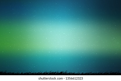 Light Blue, Green vector background with astronomical stars. Modern abstract illustration with Big Dipper stars. Template for cosmic backgrounds.