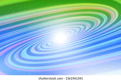 Light Blue, Green vector background with galaxy stars. Shining colored illustration with bright astronomical stars. Pattern for astrology websites.