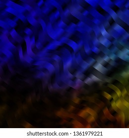 Light Blue, Green vector background with curved lines. Illustration in halftone style with gradient curves. Pattern for booklets, leaflets.