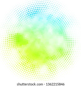 Light Blue, Green vector background in polygonal style. Colorful illustration with gradient rectangles and squares. Template for cellphones.