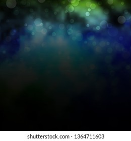 Light Blue, Green vector background with circles. Abstract colorful disks on simple gradient background. New template for your brand book.