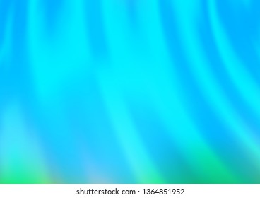 Light Blue, Green vector background with lamp shapes. Modern gradient abstract illustration with bandy lines. A completely new marble design for your business.