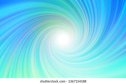 Light Blue, Green vector background with astronomical stars. Space stars on blurred abstract background with gradient. Best design for your ad, poster, banner.
