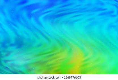 Light Blue, Green vector background with galaxy stars. Modern abstract illustration with Big Dipper stars. Smart design for your business advert.