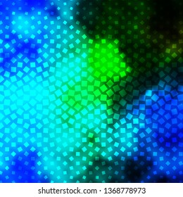 Light Blue, Green vector background in polygonal style. Illustration with a set of gradient rectangles. Pattern for websites, landing pages.