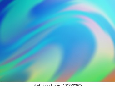 Light Blue, Green vector background with abstract lines. Geometric illustration in marble style with gradient.  Pattern for your business design.