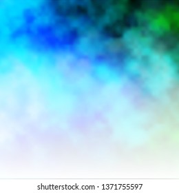 Light Blue, Green vector background with clouds. Shining illustration with abstract gradient clouds. Pattern for your commercials.