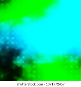Light Blue, Green vector background with circles. Colorful illustration with gradient dots in nature style. Design for your commercials.