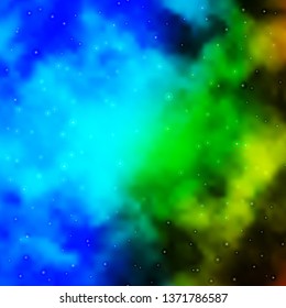 Light Blue, Green vector background with colorful stars. Modern geometric abstract illustration with stars. Theme for cell phones.