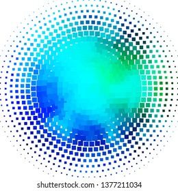 Light Blue, Green vector background in polygonal style. Illustration with a set of gradient rectangles. Template for cellphones.