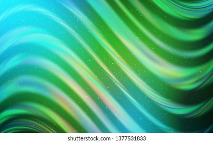 Light Blue, Green vector background with astronomical stars. Modern abstract illustration with Big Dipper stars. Best design for your ad, poster, banner.