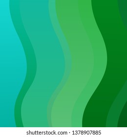 Light Blue, Green vector background with lines. Illustration in abstract style with gradient curved.  Pattern for busines booklets, leaflets