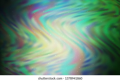 Light Blue, Green vector background with galaxy stars. Modern abstract illustration with Big Dipper stars. Best design for your ad, poster, banner.